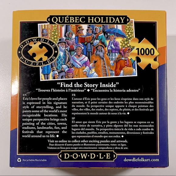 Dowdle Puzzle, “Quebec Holiday”  1,000 Pieces - Picture 2 of 15
